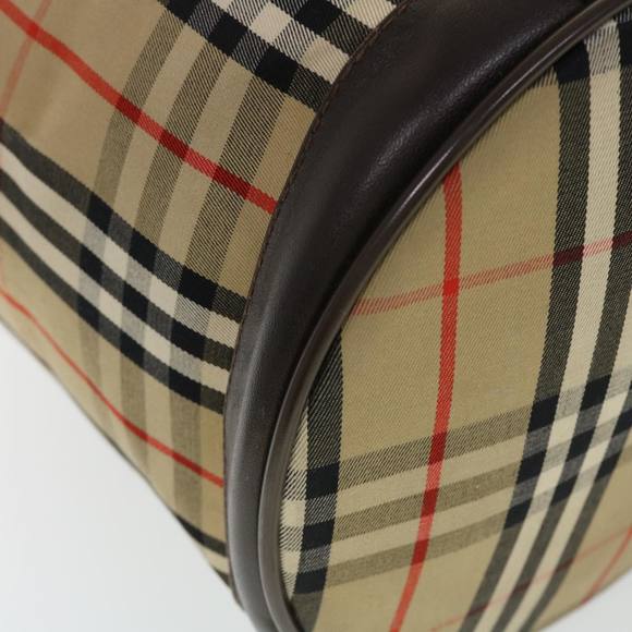 BURBERRYSs Nova Check Shoulder Bag Nylon Leather Beige Auth 44757 - Picture 16 of 16